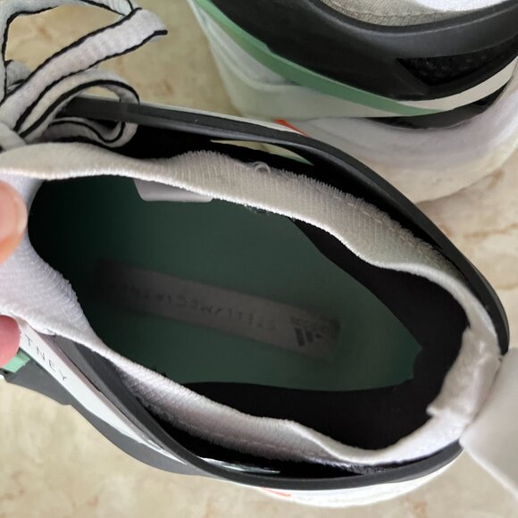 Stella McCartney Sz 8 Womens Solarglide Collab Sneakers Black Silver Green - Picture 10 of 15